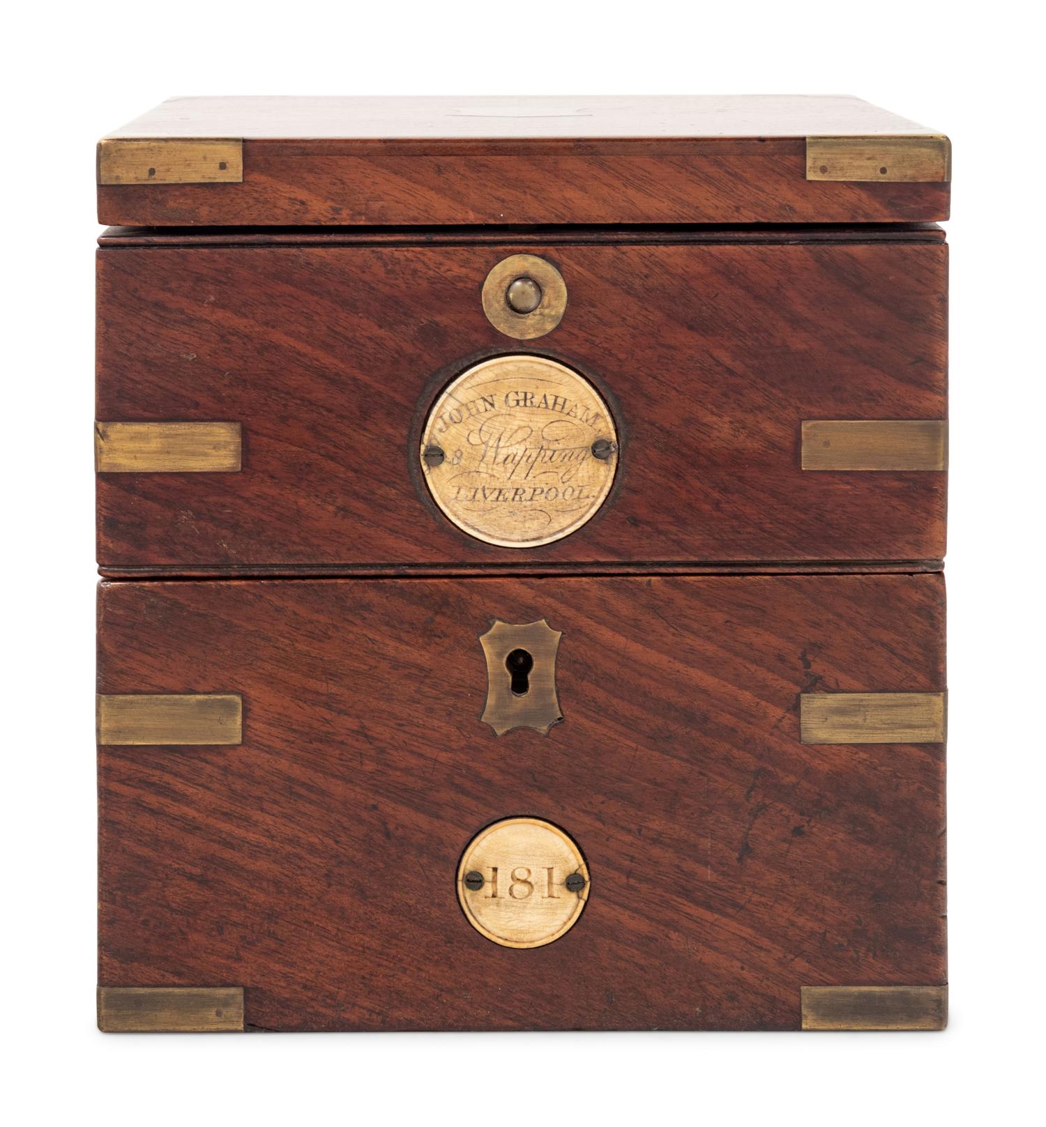 A Mahogany and Brass Cased Ship's Chronometer by John Graham