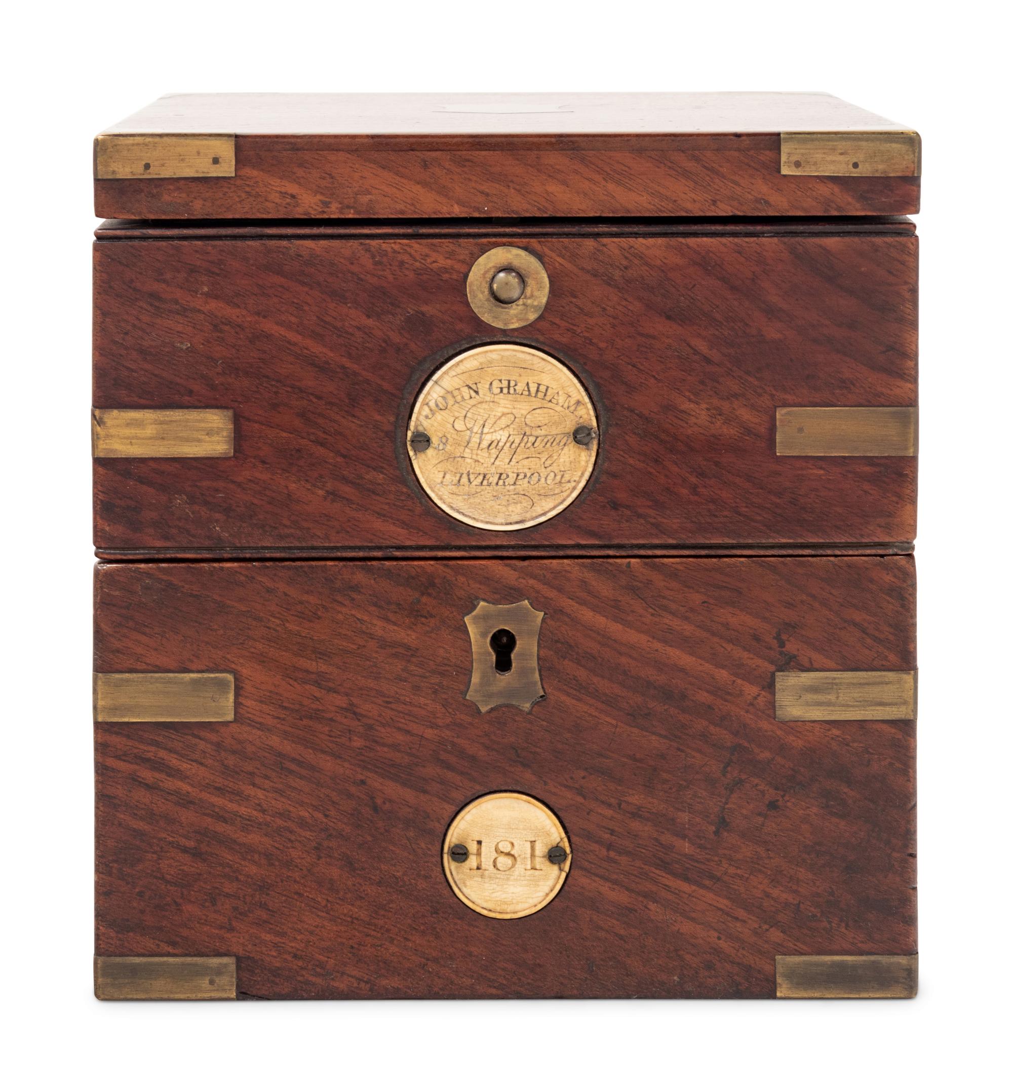 A Mahogany and Brass Cased Ship's Chronometer by John Graham