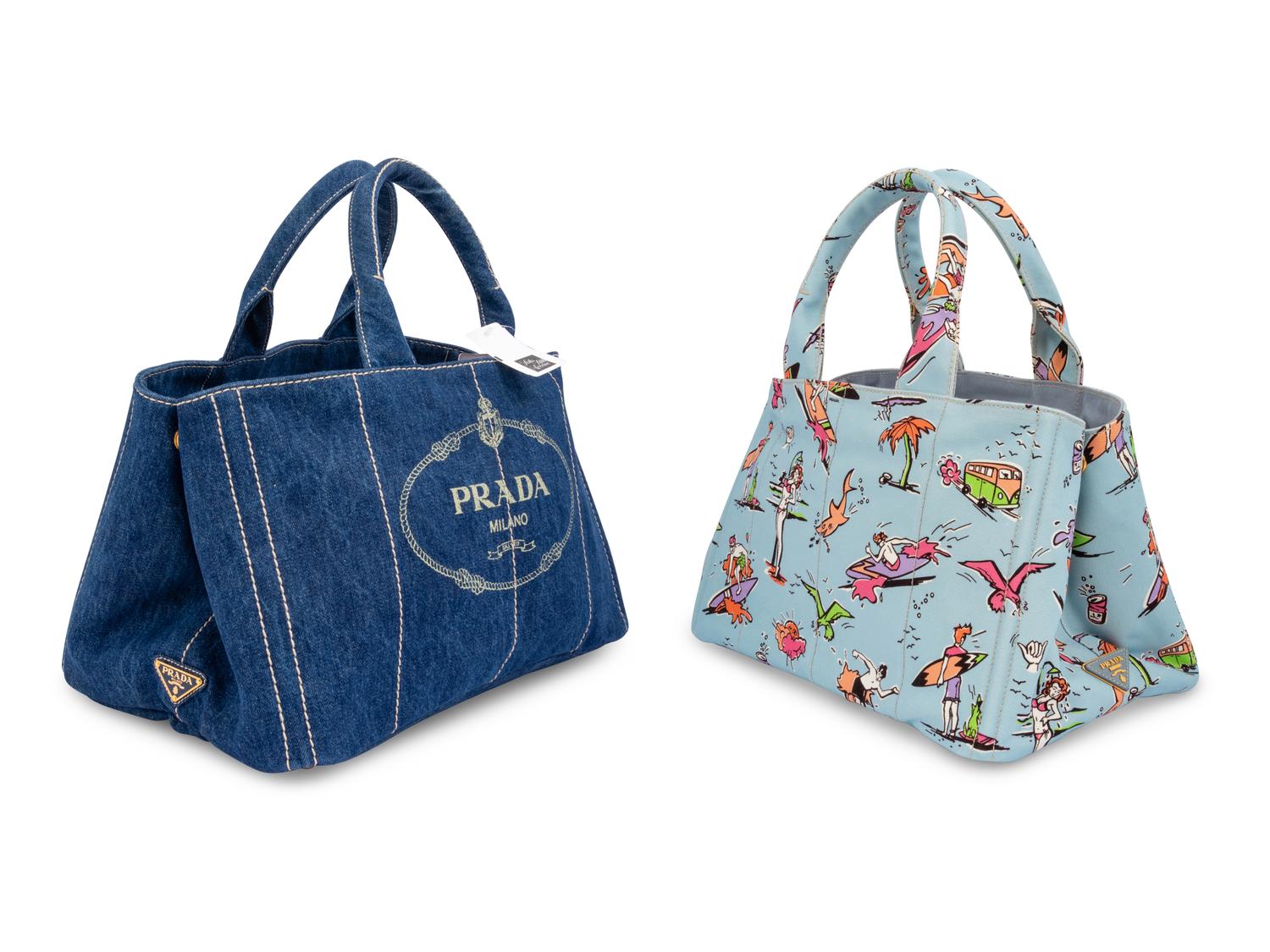 Two Prada Canvas Bags, c. 2010