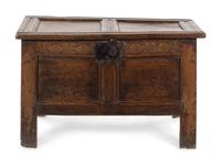 A Charles II Carved Oak Blanket Chest