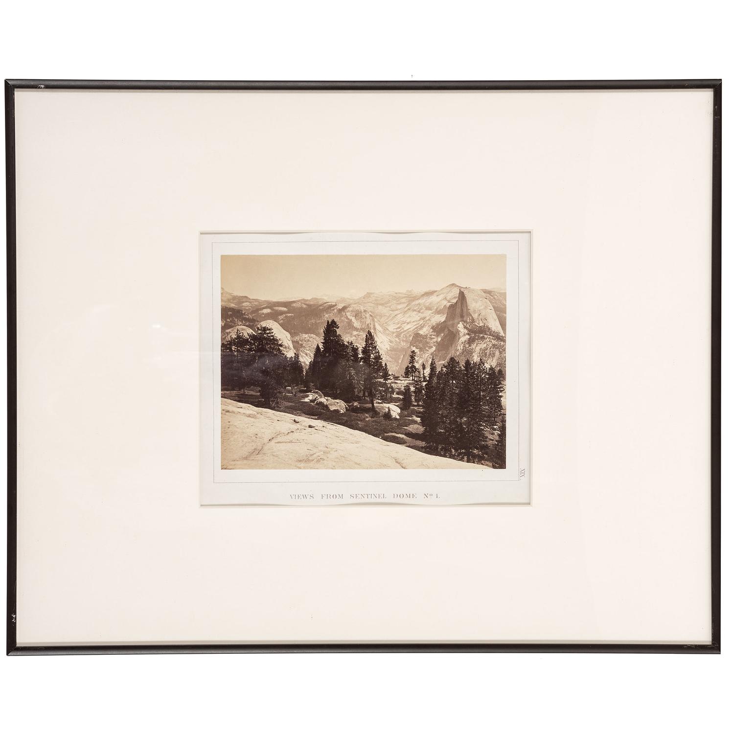 [WESTERN AMERICANA]. WATKINS, Carleton, photographer. A group of 2 albumen photographs of the Yosemite Valley, California. [Sacramento, California, 1868].