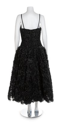 Isaac Mizrahi Black Ribbon Dress, 1980-90s Size label: 10