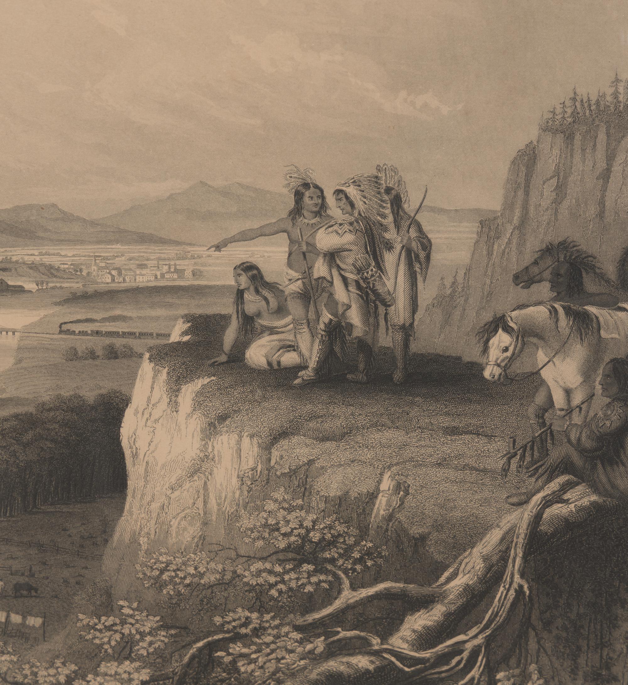 A. Rodier, After Colton's American Atlas, Native Americans Overlooking A Changing Landscape