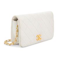 Chanel, Flap Bag in Quilted White Leather