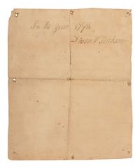 [REVOLUTIONARY WAR]. "The Tosts that ware Drank on the Day of Fude Joy," ca 1778.