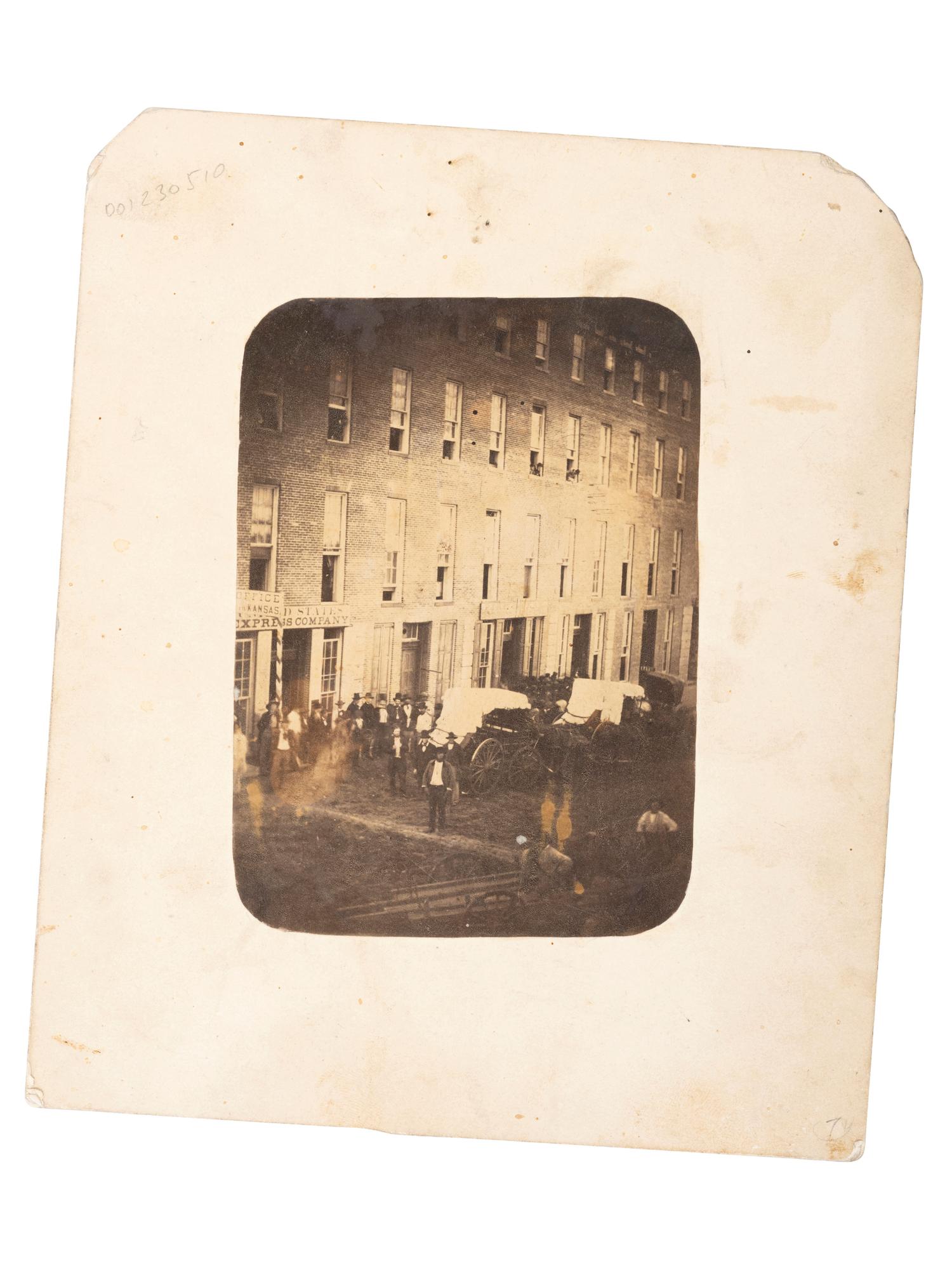 Western Americana -- Kansas Rare 1859 Photograph of Stages of the Leavenworth and Pikes Peak Express Company.