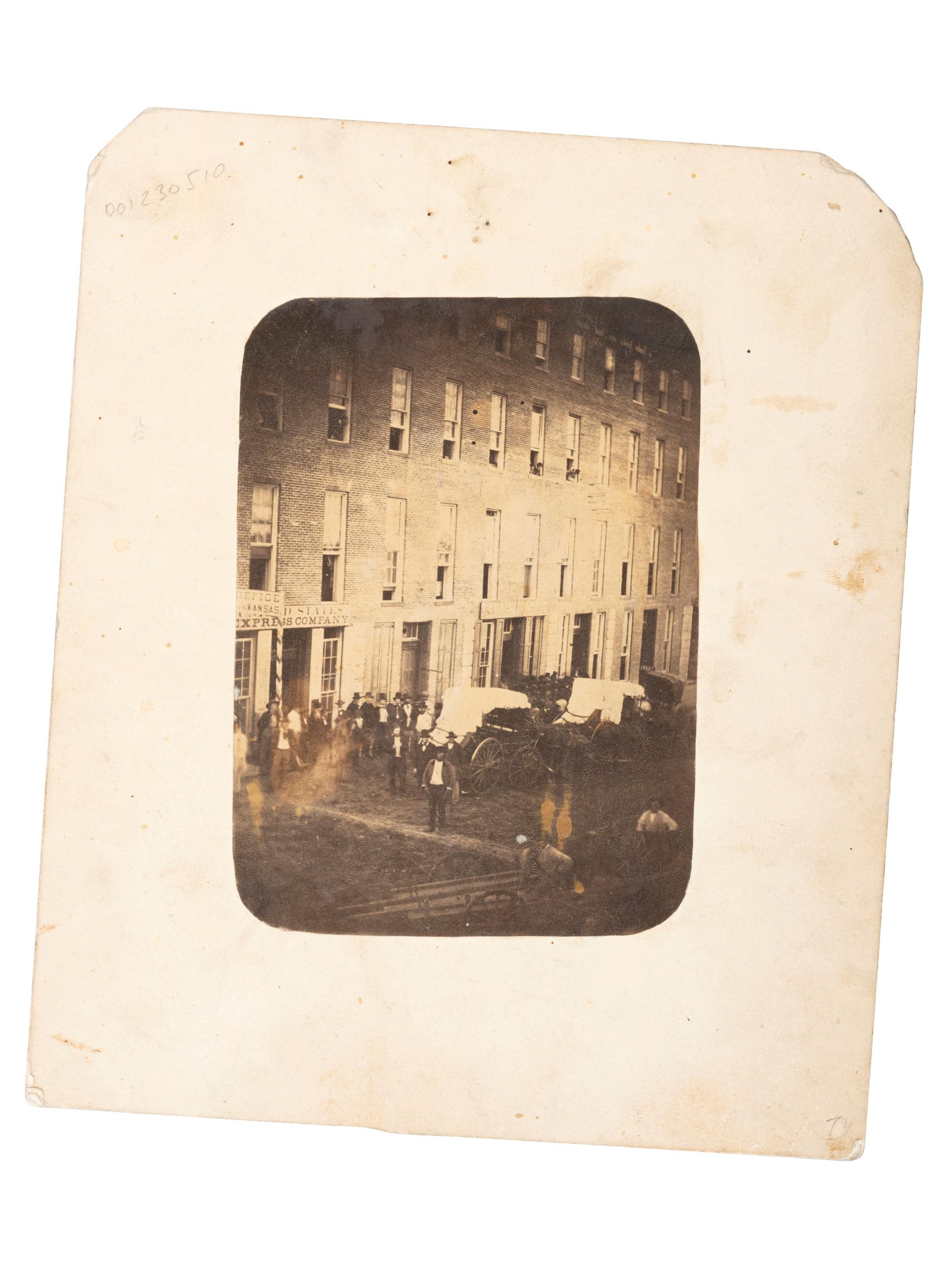 Western Americana -- Kansas Rare 1859 Photograph of Stages of the Leavenworth and Pikes Peak Express Company.