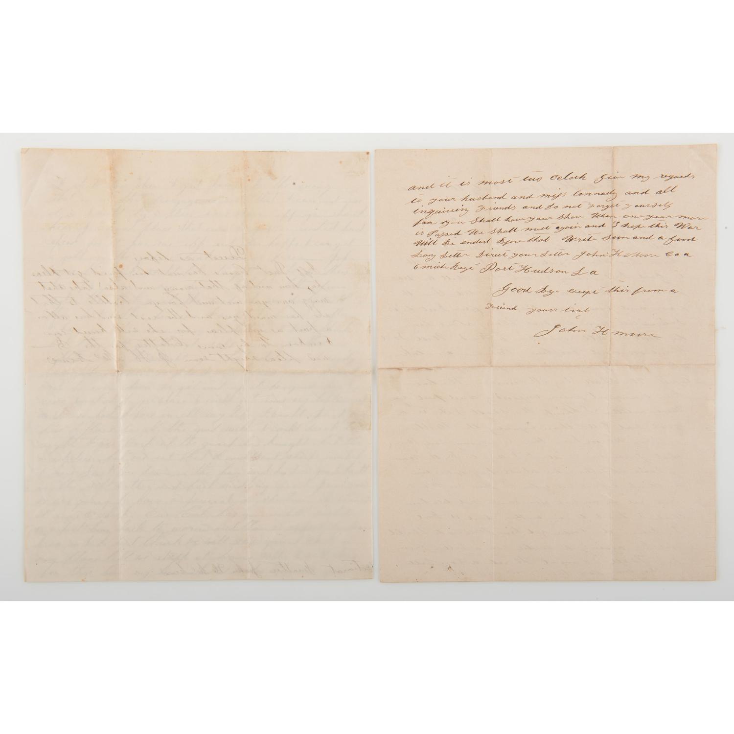 Civil War Archive of John McGraw, 6th Michigan Infantry, Incl. Correspondence from New Orleans and Vicksburg