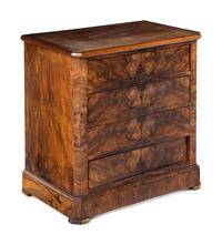 A Continental Figured Walnut Chest of Drawers