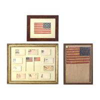 [FLAGS - CIVIL WAR]. A group of Civil War covers, parade flags and Centennial parade flags. Ca 1861-1876.