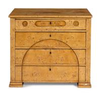 A Biedermeier Style Birch Commode