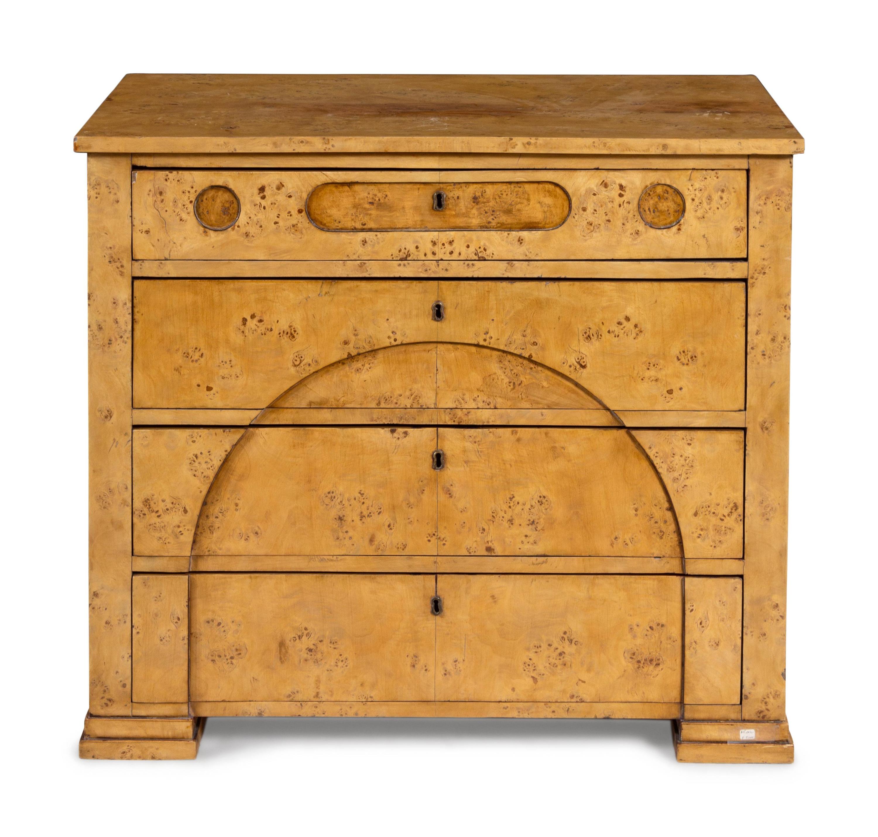 A Biedermeier Style Birch Commode