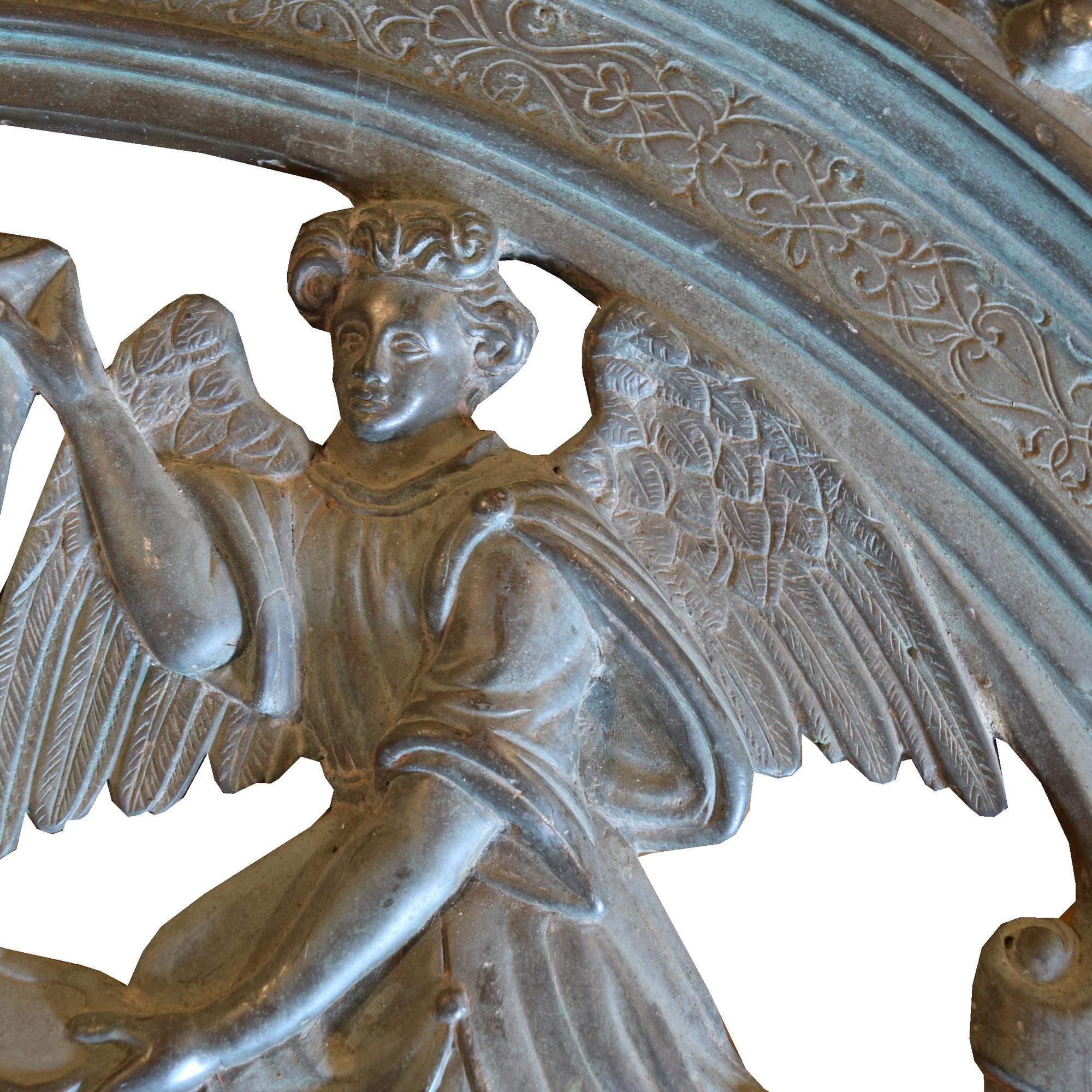 A Bronze Arch Top Panel 28" W x 1.5" D x 14" H — Italy, 20th Century