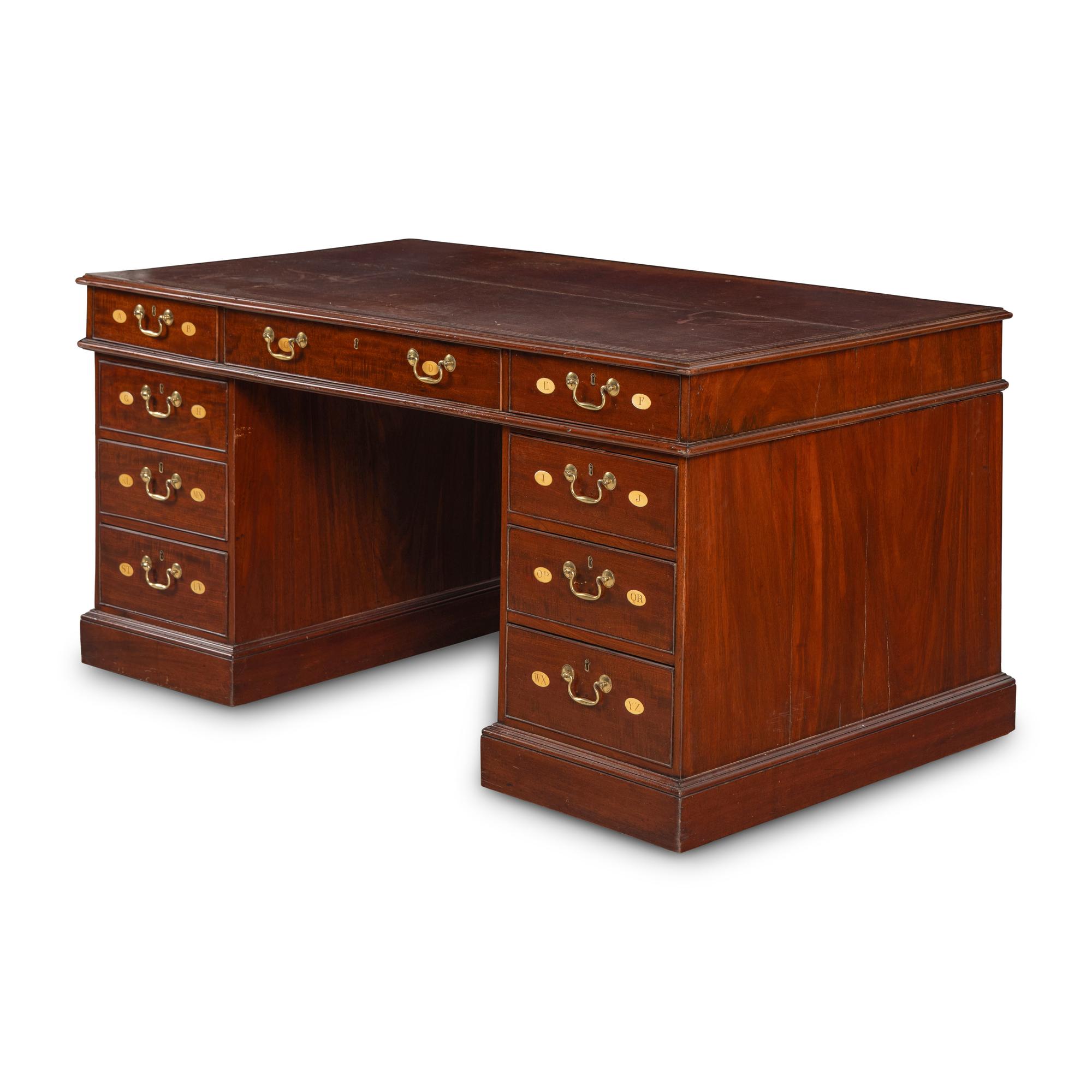 A George III Mahogany Partner's Desk