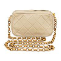 Chanel, Camera Bag in Beige Leather