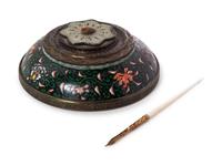 A Chinese Cloissonné Enamel Ink Well