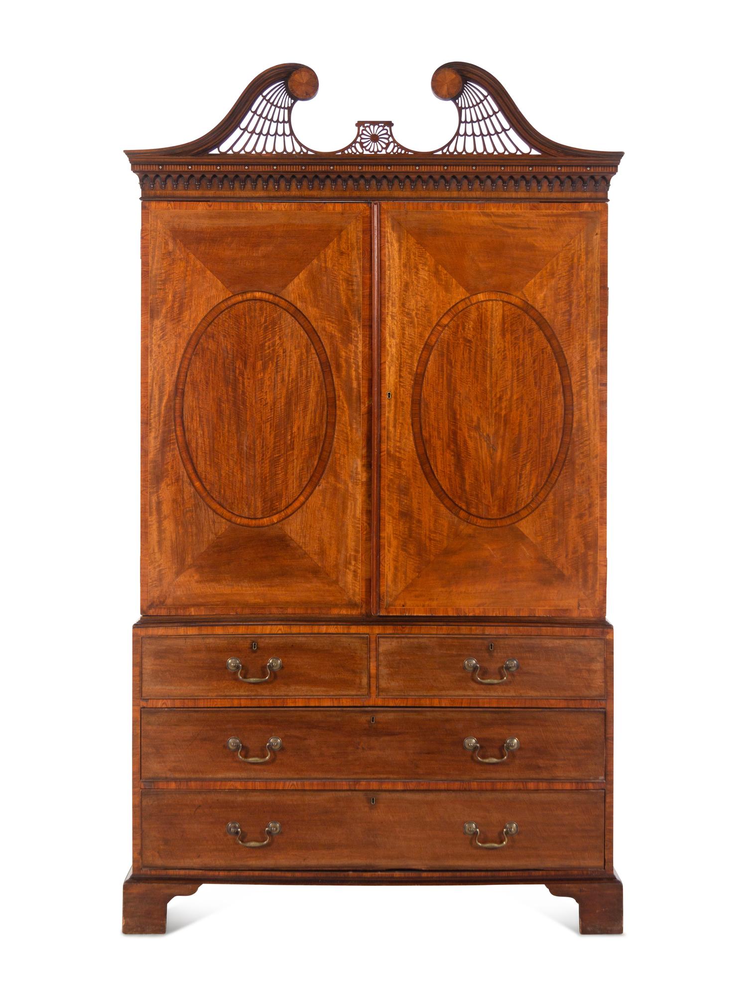A George III Mahogany Linen Press