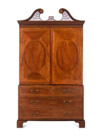 A George III Mahogany Linen Press