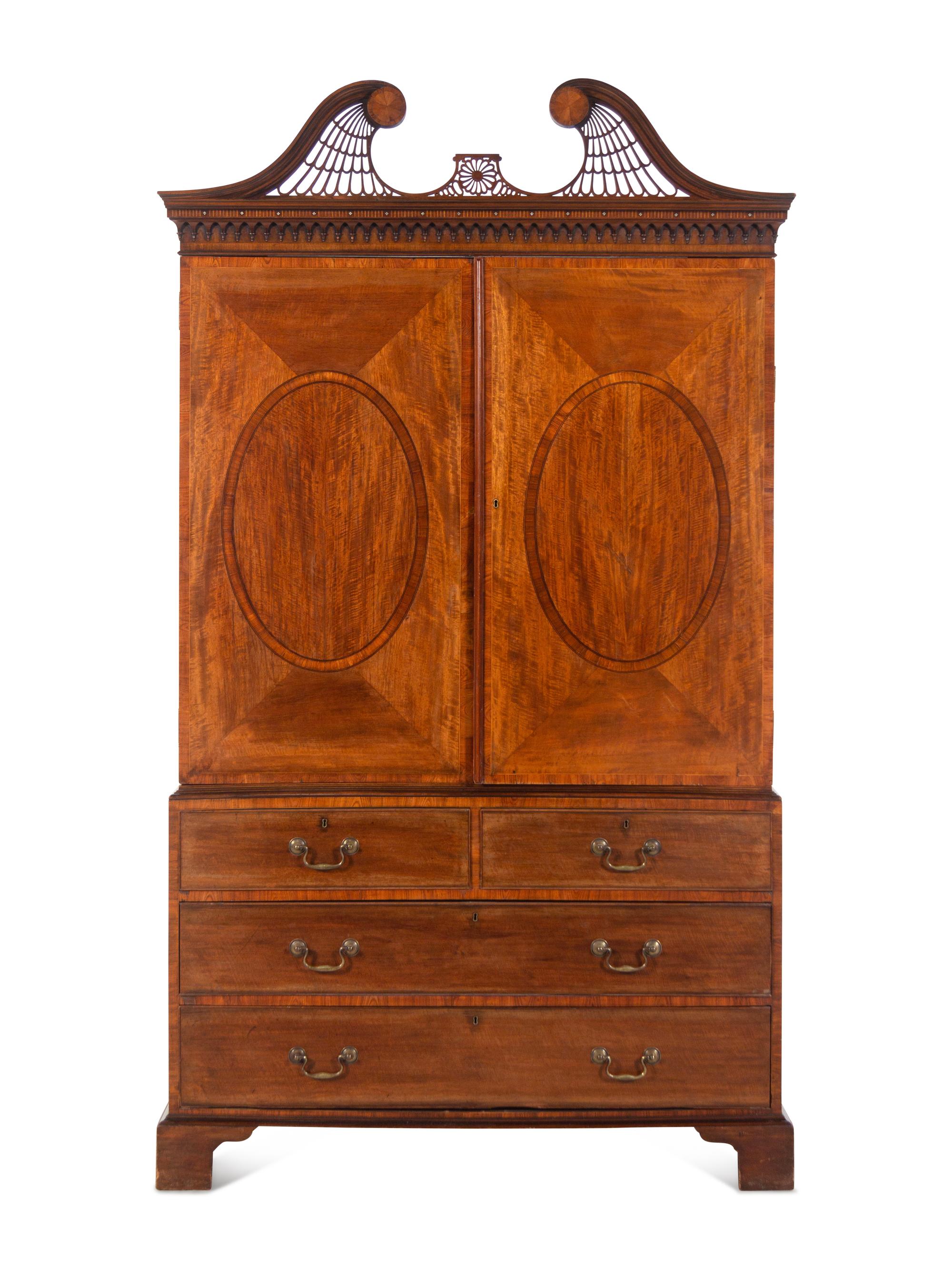 A George III Mahogany Linen Press