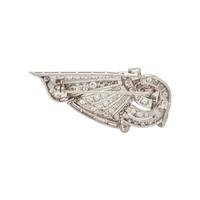 PLATINUM AND DIAMOND BROOCH