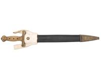 [MILITARIA]. US Model 1832 artillery sword with scabbard. Manufactured by N.P. Ames, Springfield, MA.