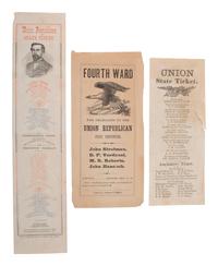 [CIVIL WAR]. Union State Ticket. [California], [1863]. [ With: ] Union Republican California ballots.
