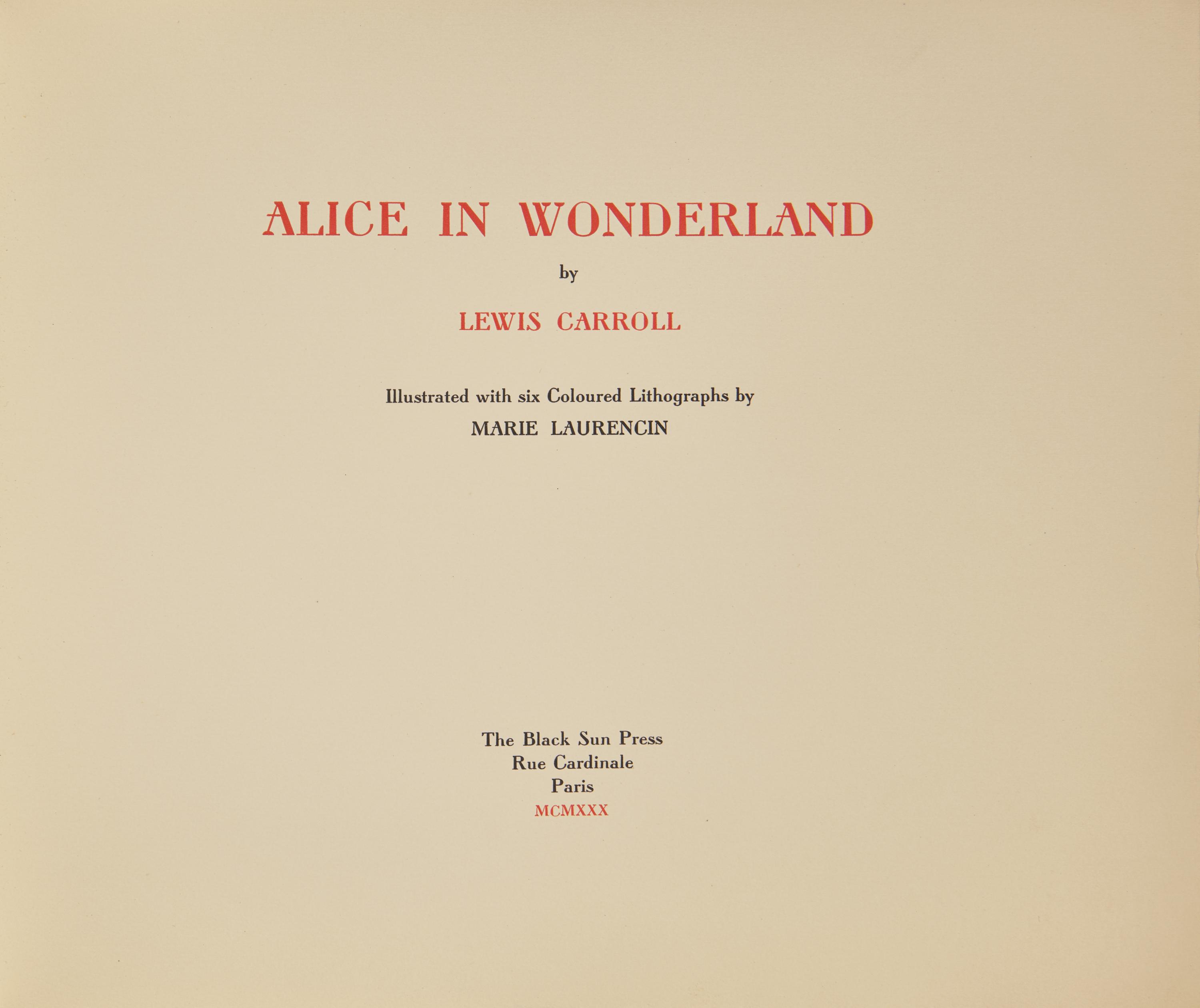 [Black Sun Press] Carroll, Lewis. Alice in Wonderland