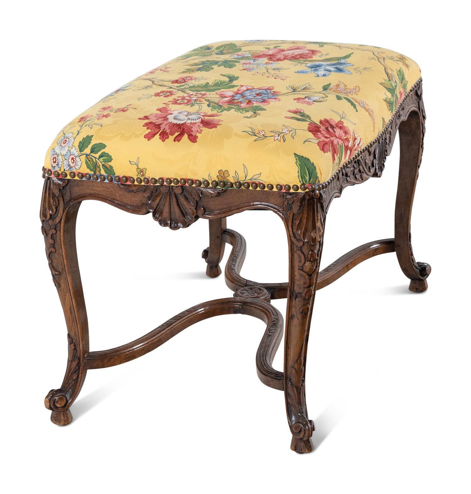 A Régence Style Walnut Bench