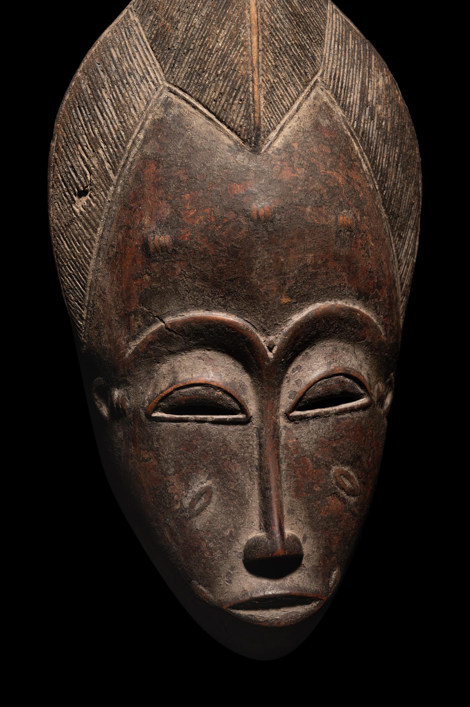 Two Baule Wood Masks (Mblo)