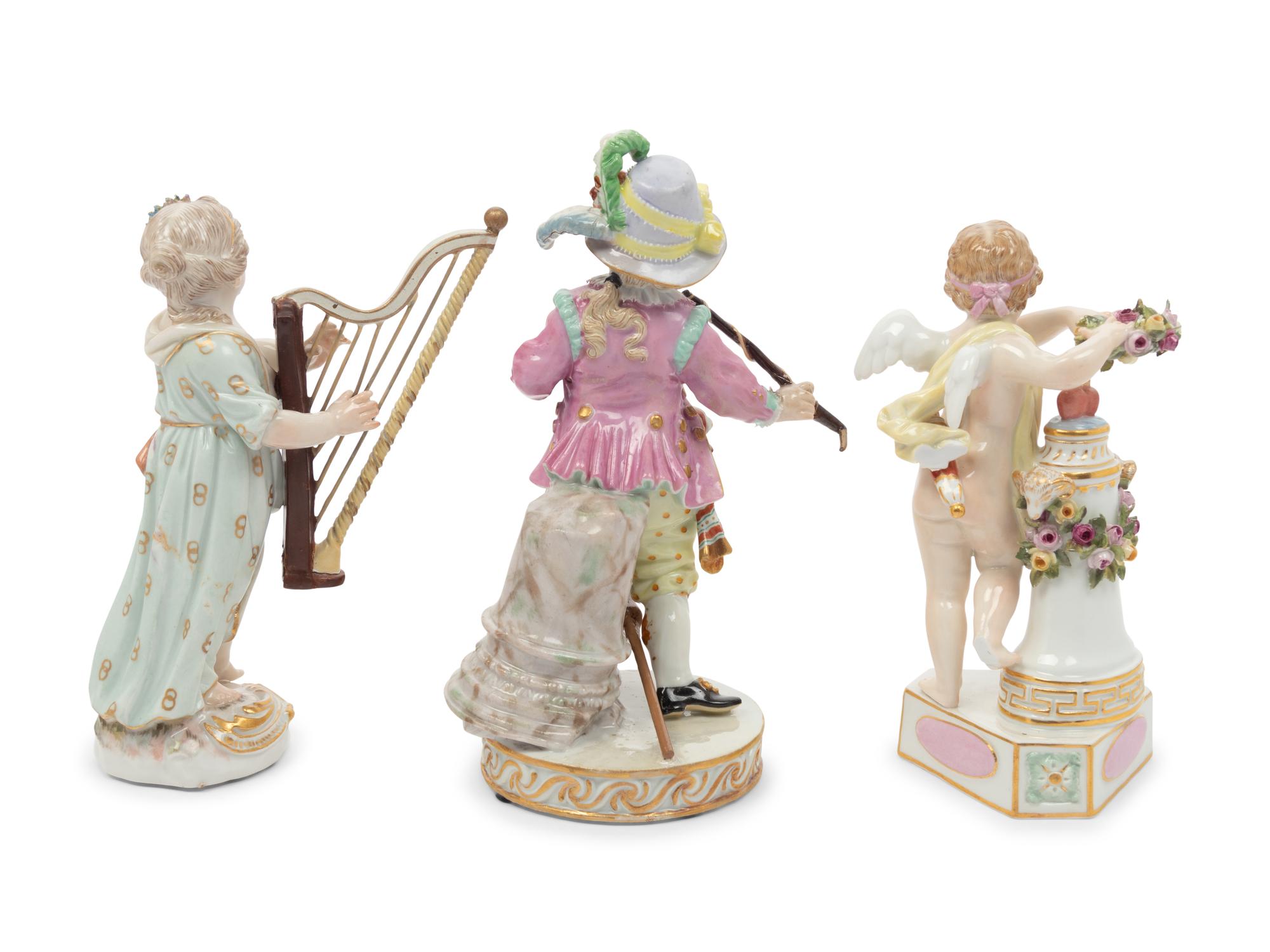 Three Meissen Porcelain Figures