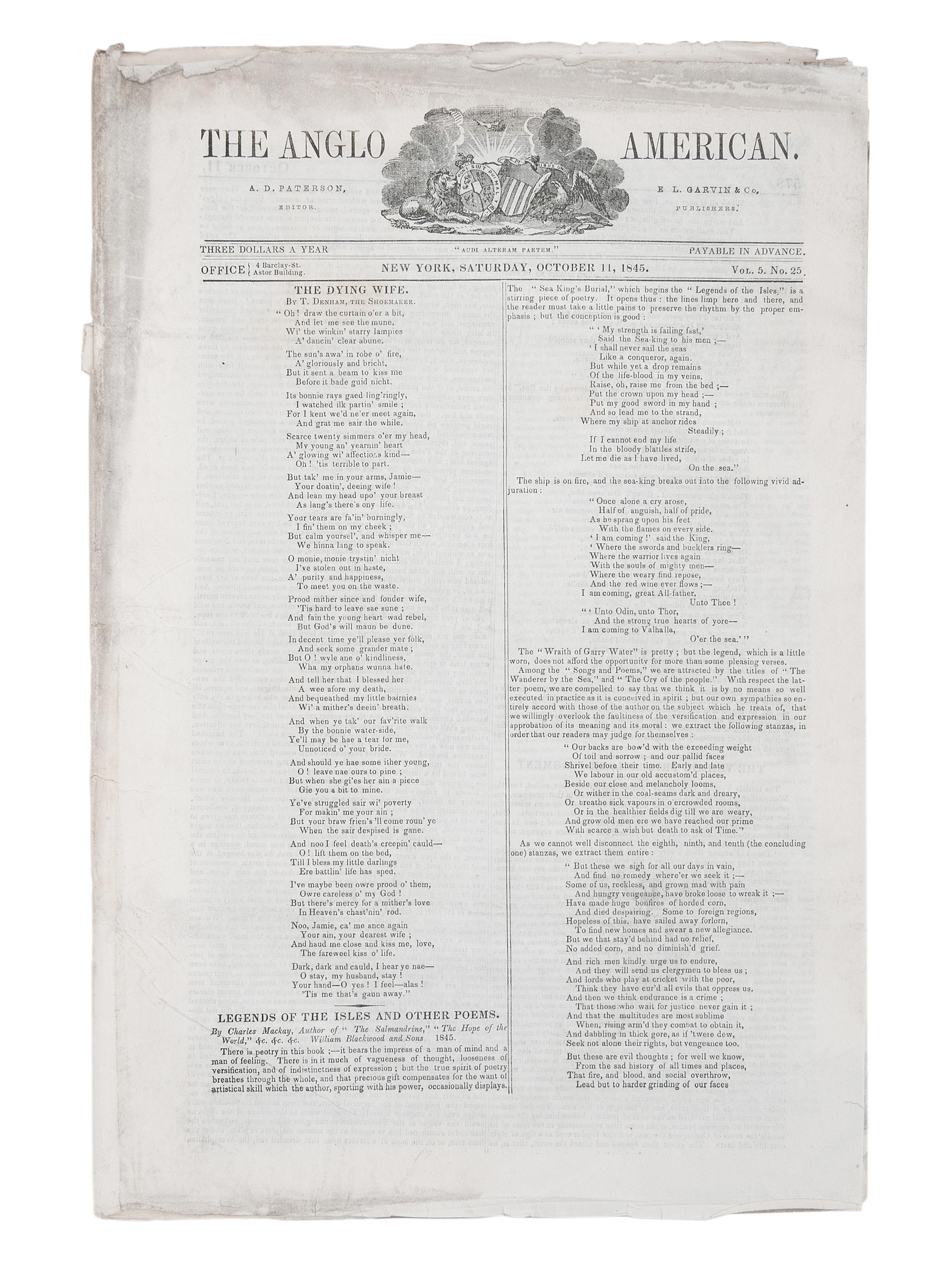 [PERIODICALS]. A group of 13 nineteenth-century newspapers and publications, including The Emancipator and the Catholic newspaper of the Yankton Sioux.