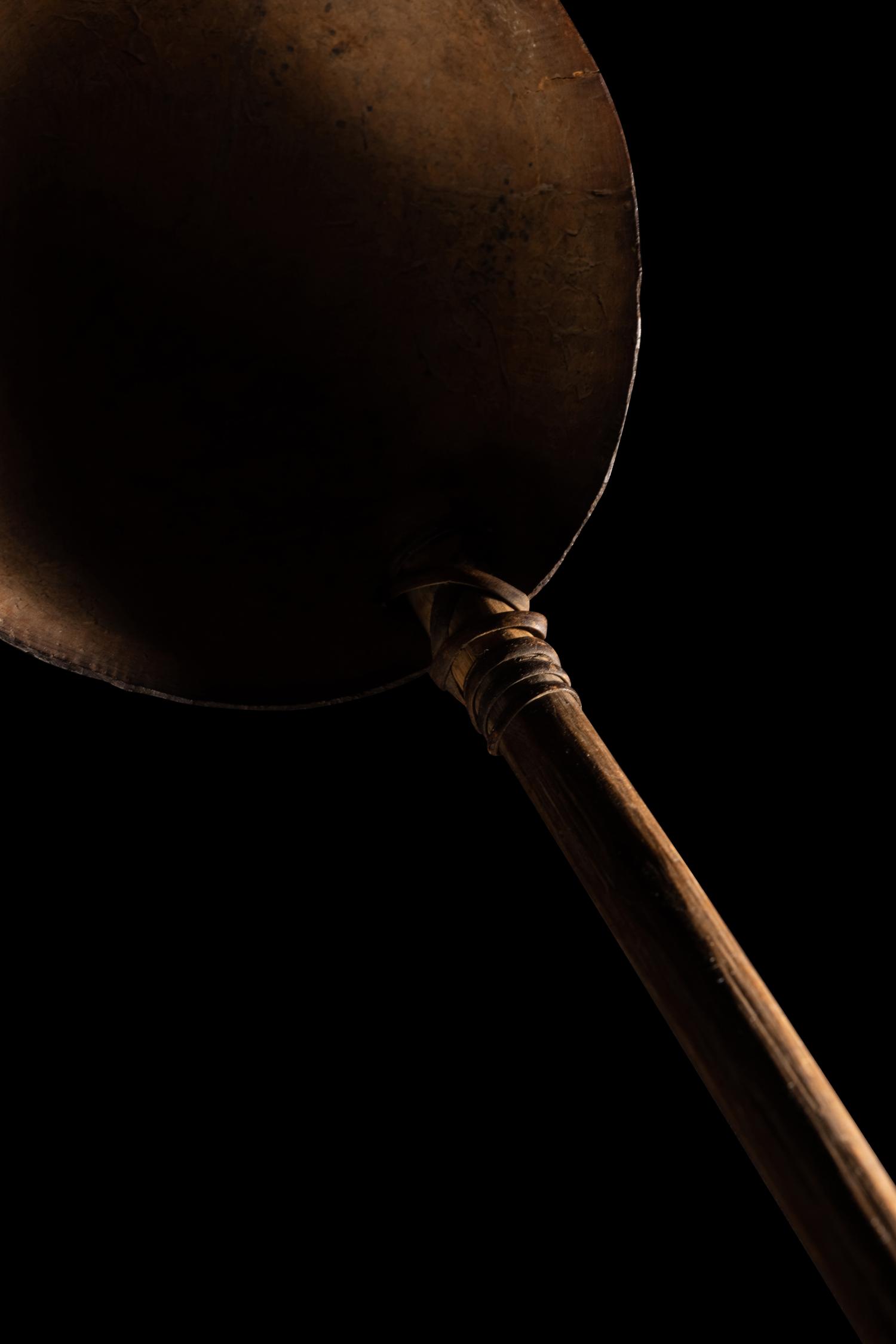 An African Wood Coconut Ladle