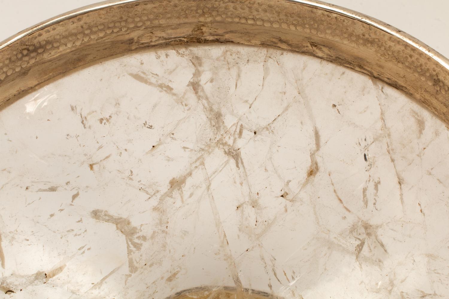 A Silver Mounted Rock Crystal Bowl