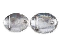 Navajo Silver and Turquoise Belt Buckles