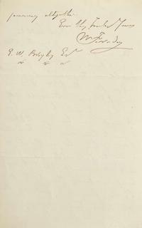 [Science, Medicine & Mathematics] Faraday, Michael: Autograph Letter, signed
