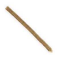 Diamond, Enamel, and Yellow Gold Flexible Bracelet