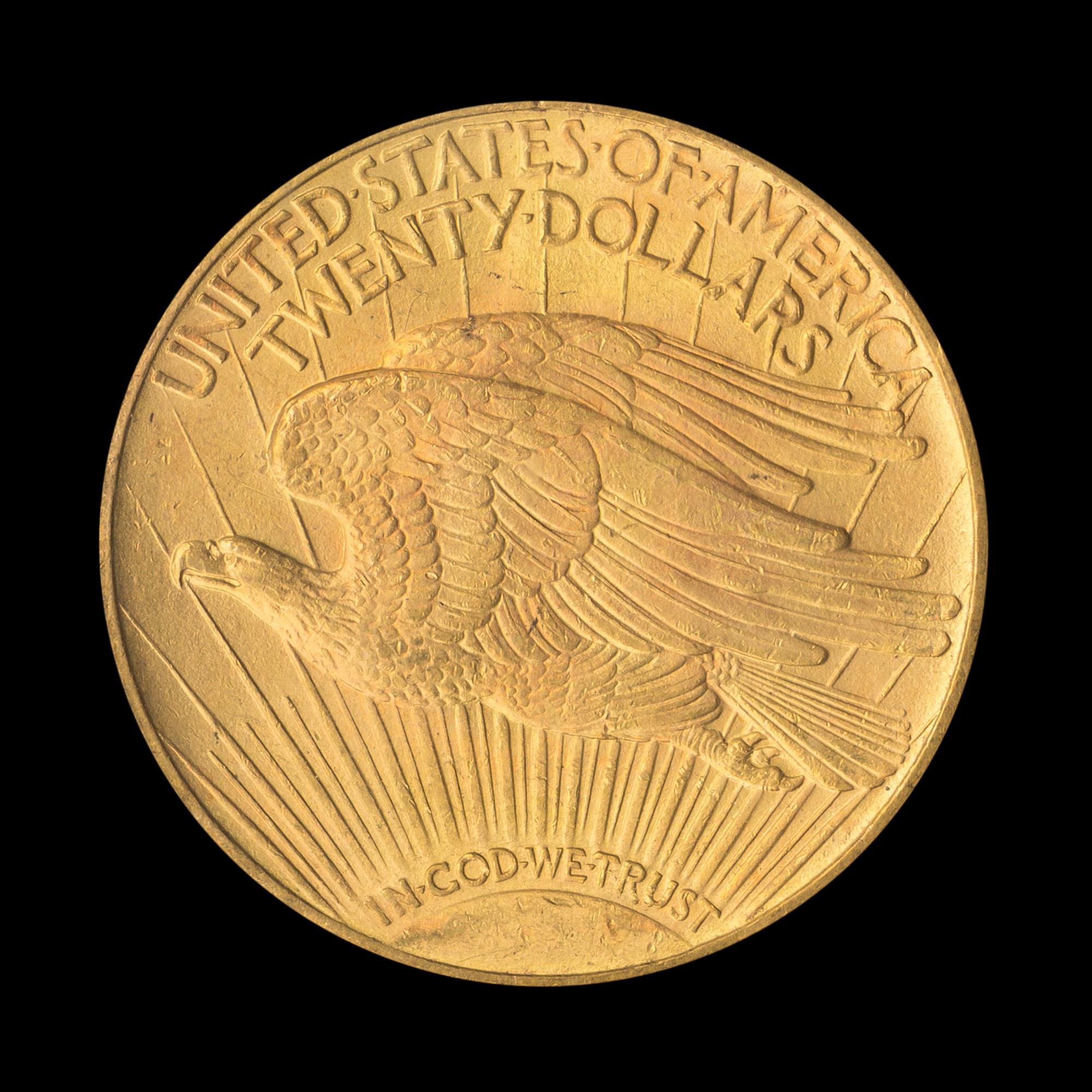 A United States 1914-S St. Gaudens $20 Gold Coin