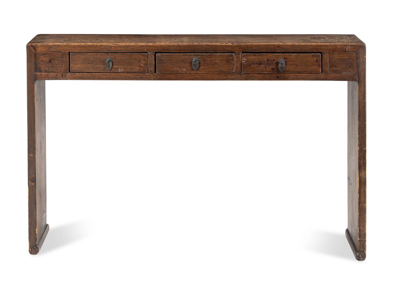 A Chinese Pine Console Table