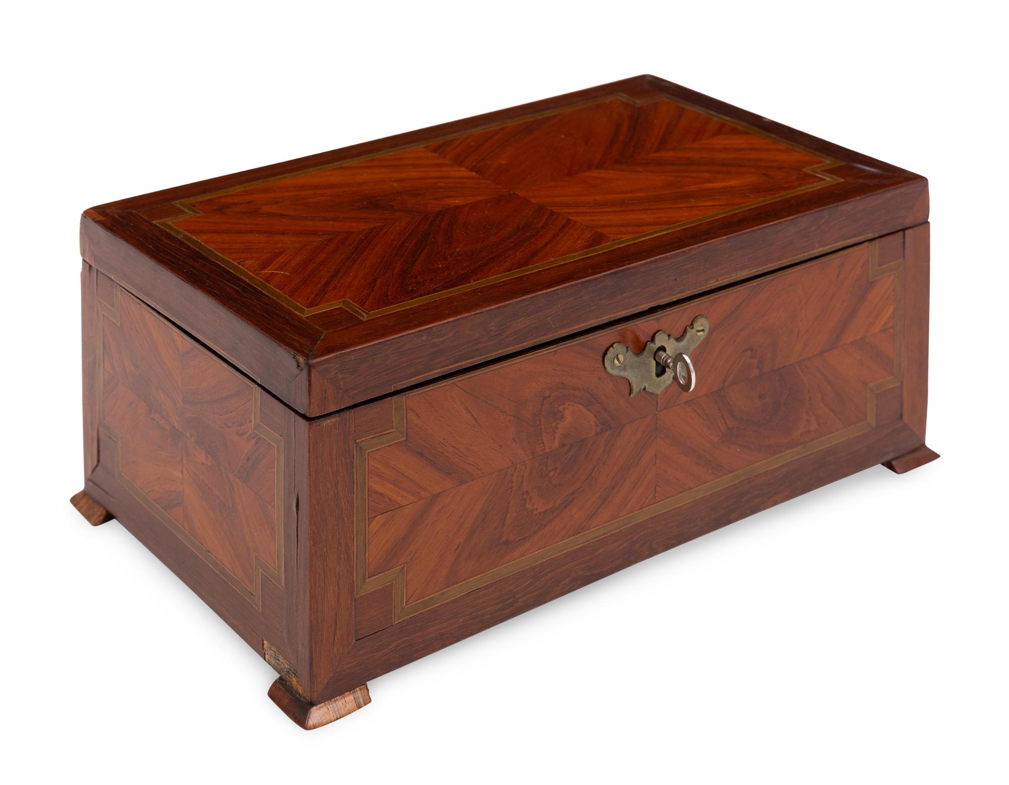 A Louis Philippe Bookmatch-Veneered Table Casket