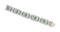 DIAMOND AND EMERALD BRACELET