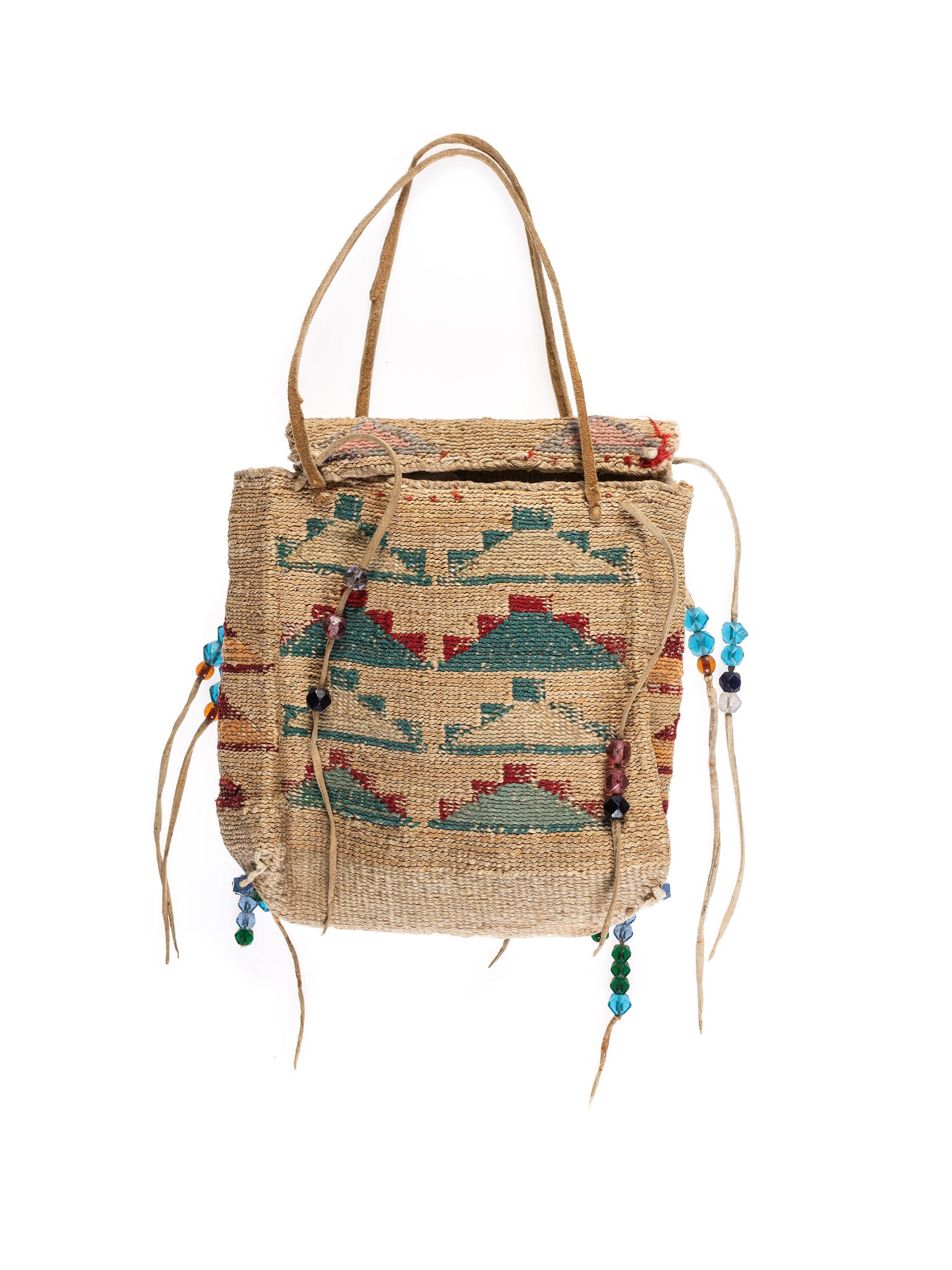 Nez Perce Miniature Corn Husk Bag