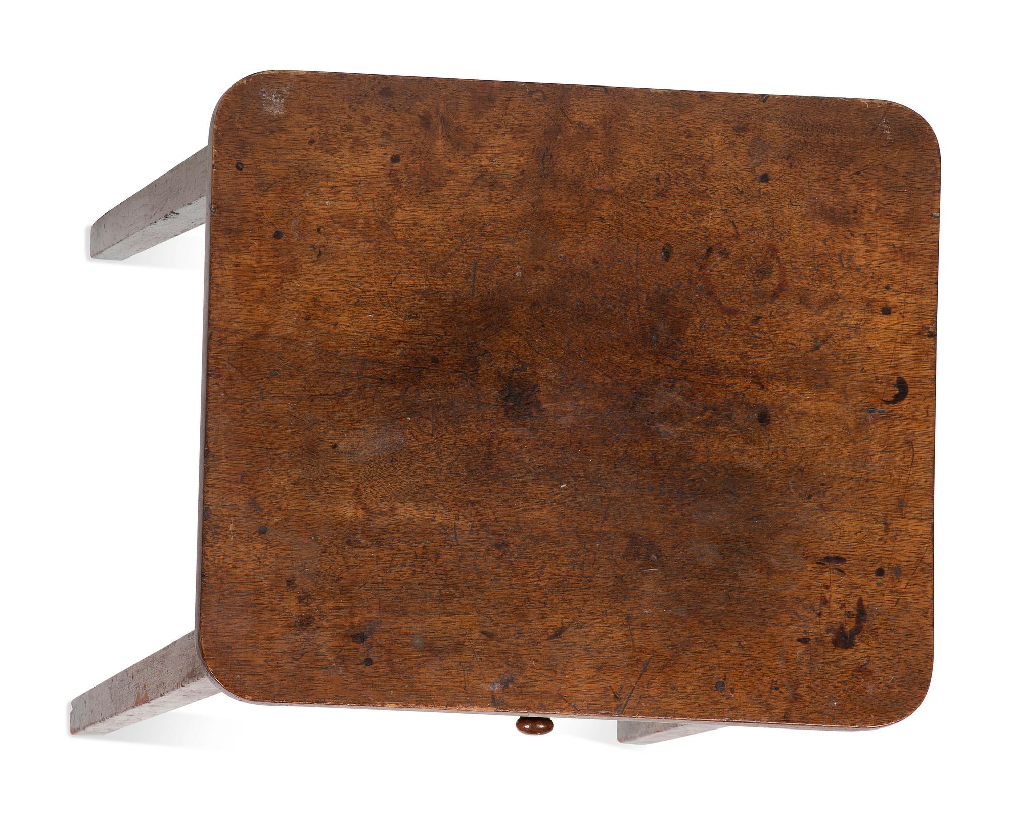A Federal Urn and Vine Inlaid Walnut One-Drawer Work Table