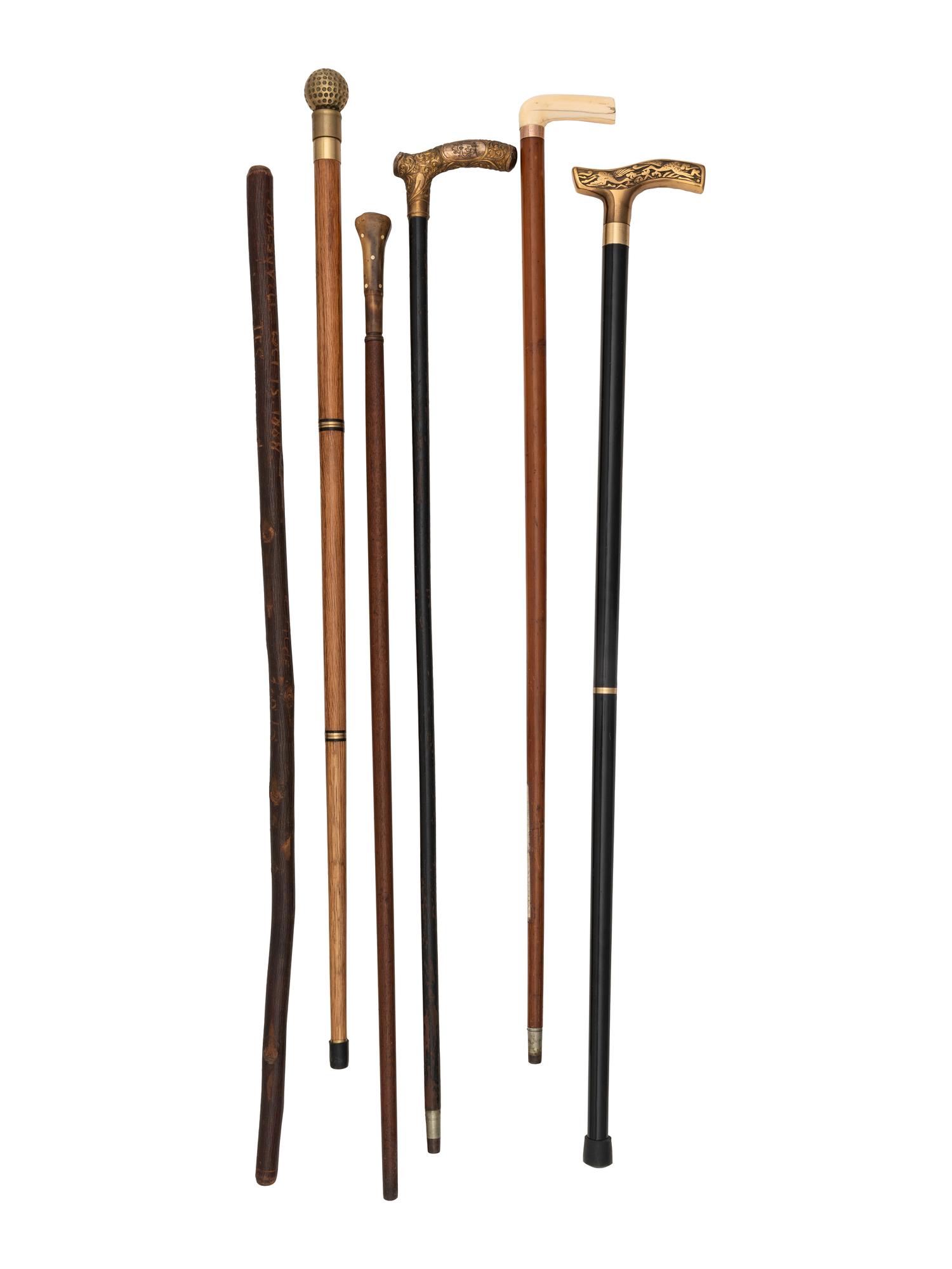 Six Canes, Including Two Presentation Examples