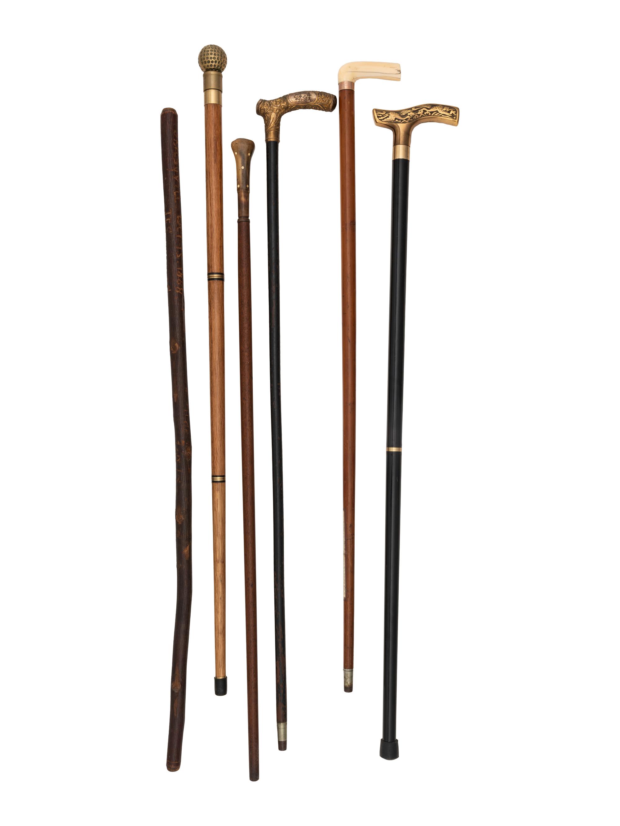 Six Canes, Including Two Presentation Examples