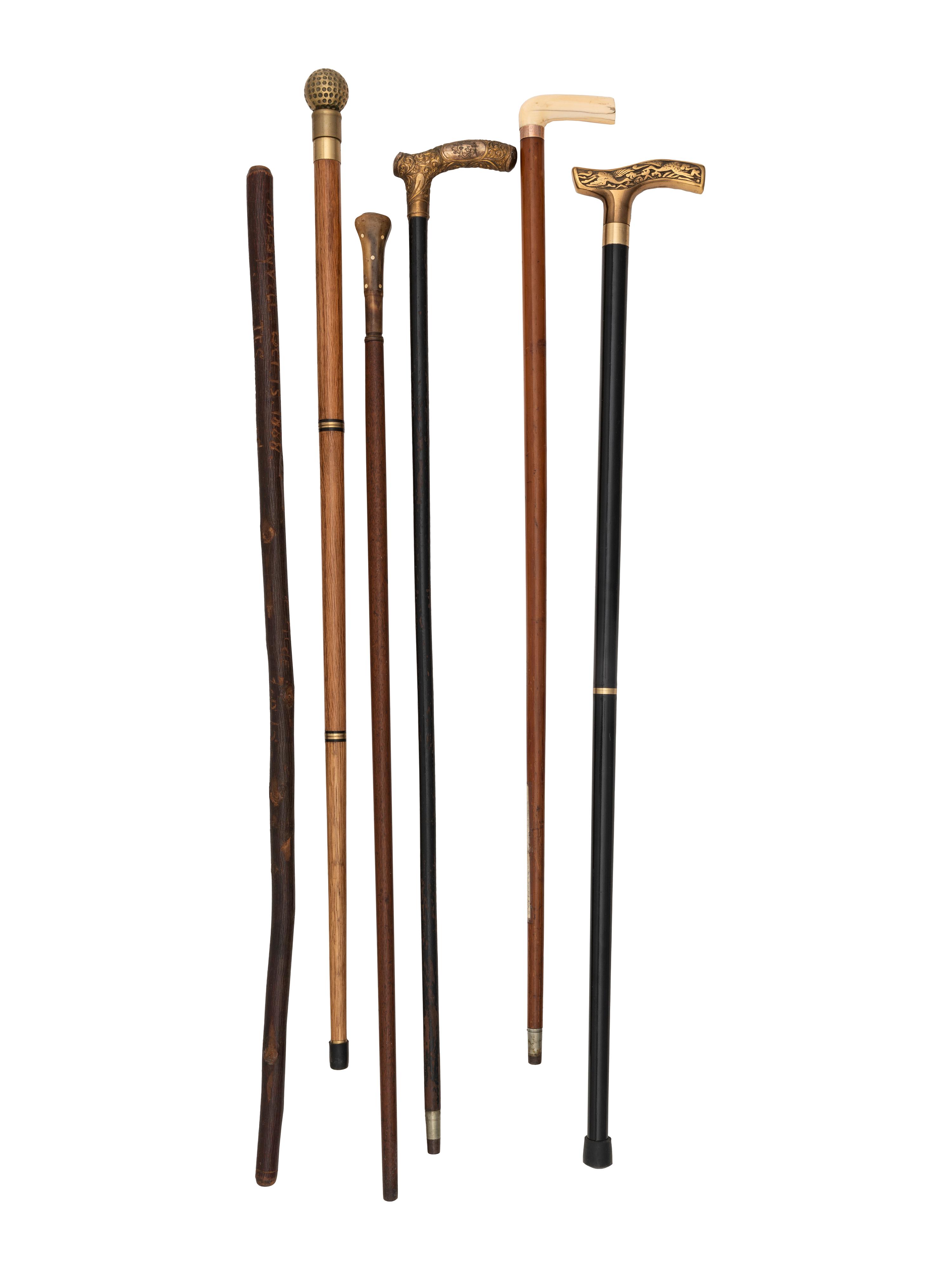 Six Canes, Including Two Presentation Examples