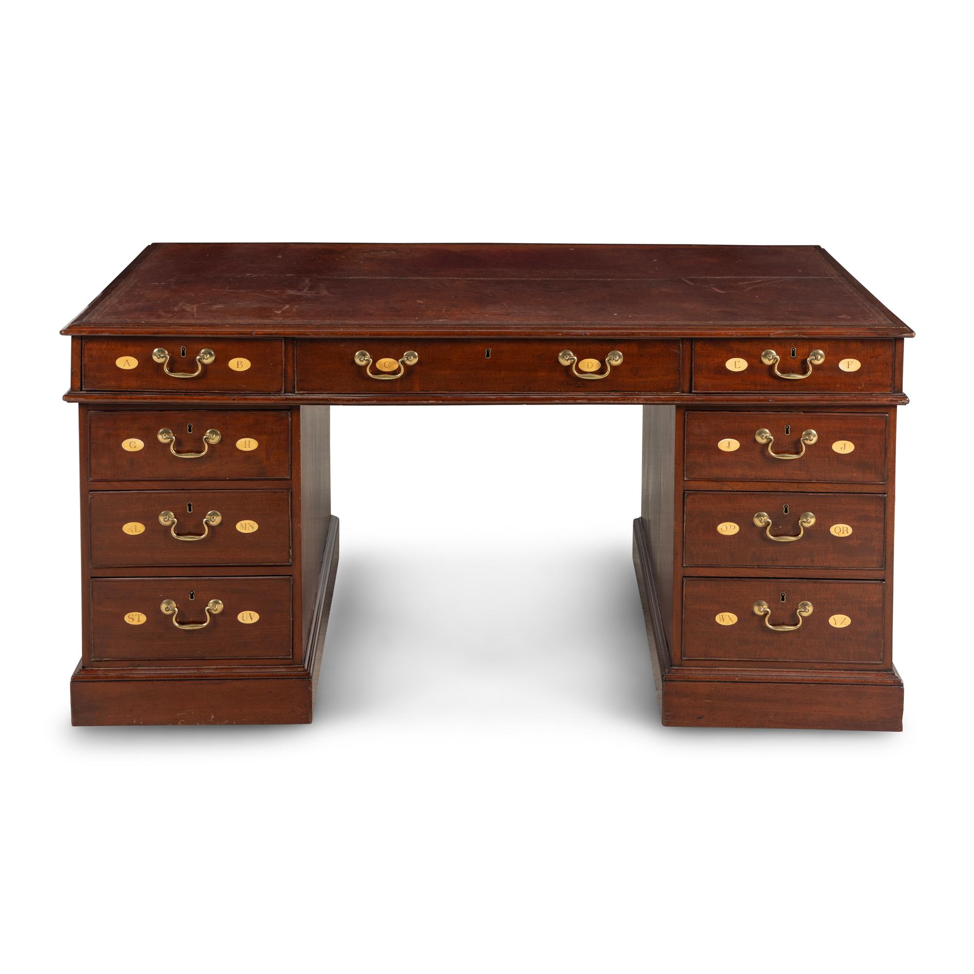 A George III Mahogany Partner's Desk