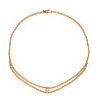 YELLOW GOLD AND DIAMOND NECKLACE