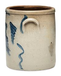 A Rare William Amphlett Cobalt Decorated Three-Gallon Crock