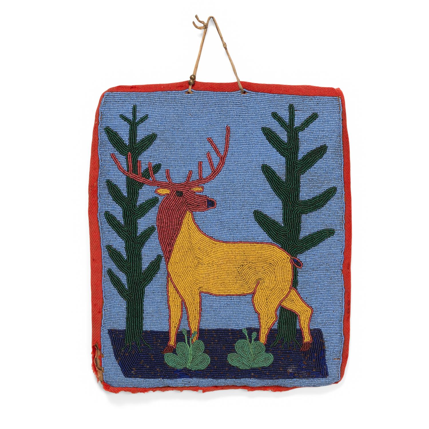 Plateau Beaded Bag, with Stag