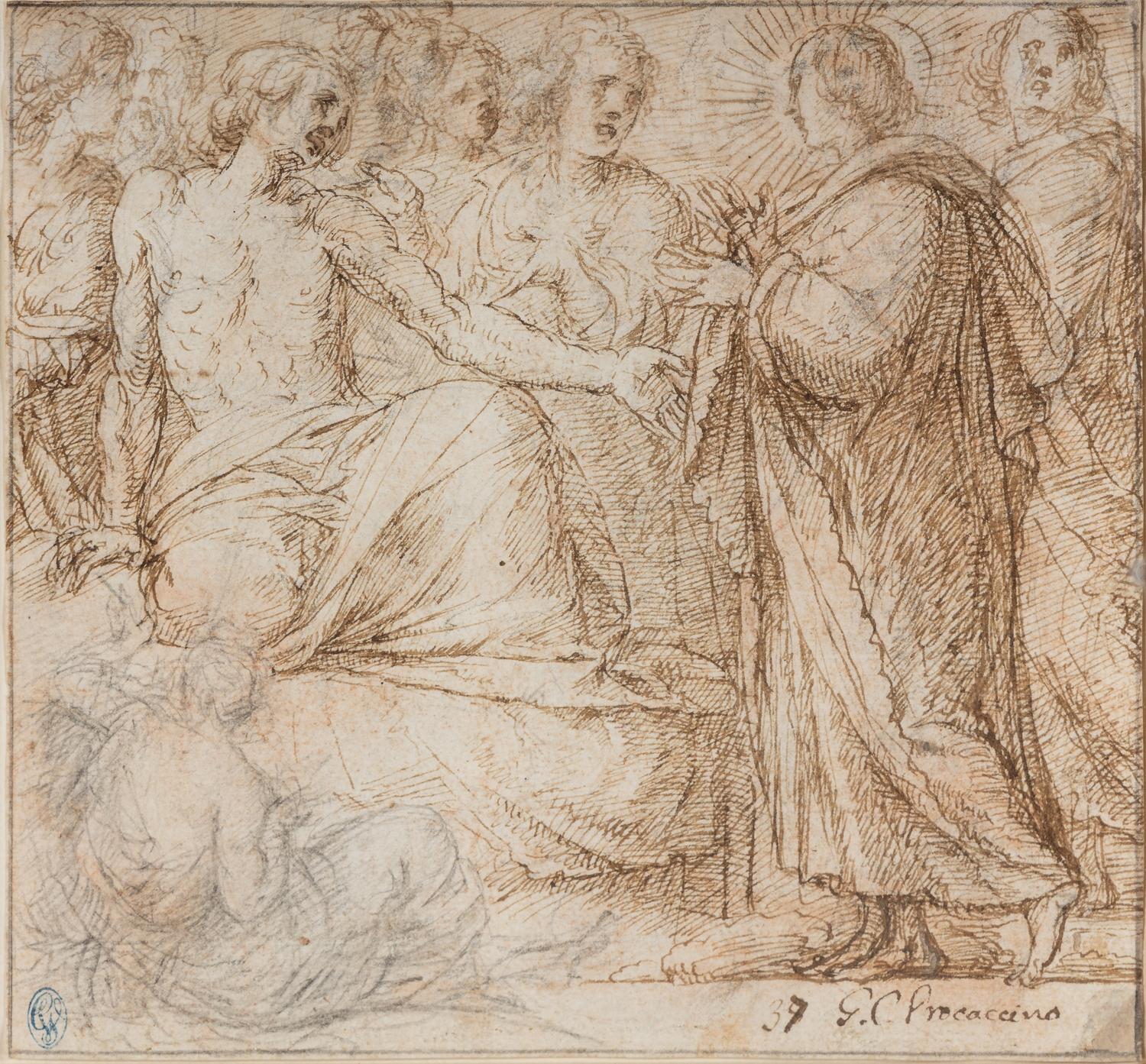 Christ Healing the Sick (a double-sided drawing)